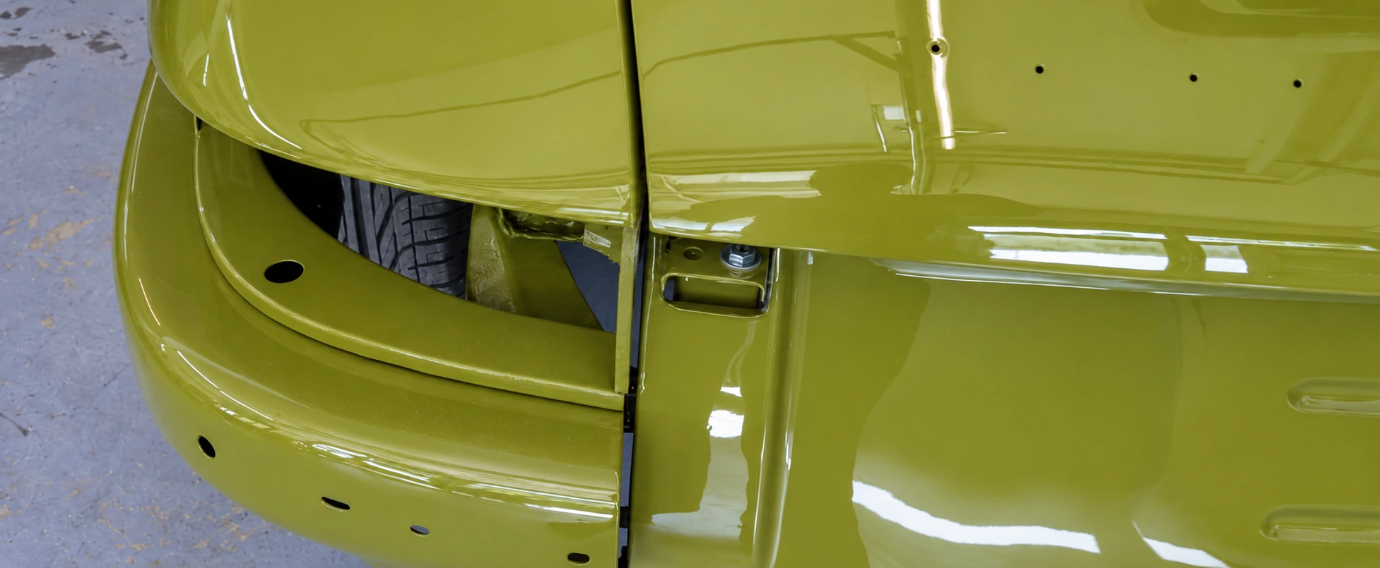Karosseriedetail eines klassischen Porsche